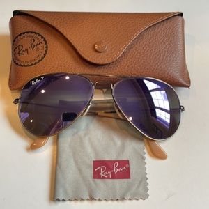 Ray Ban Aviators - purple tinted lenses